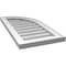 Ekena Millwork Quarter Round Top Right Surface Mount PVC Gable Vent w/ 2"W x 1-1/2"P Brickmould Frame, 14"W x 28"H GVPQR14X2802SN - alternate 2